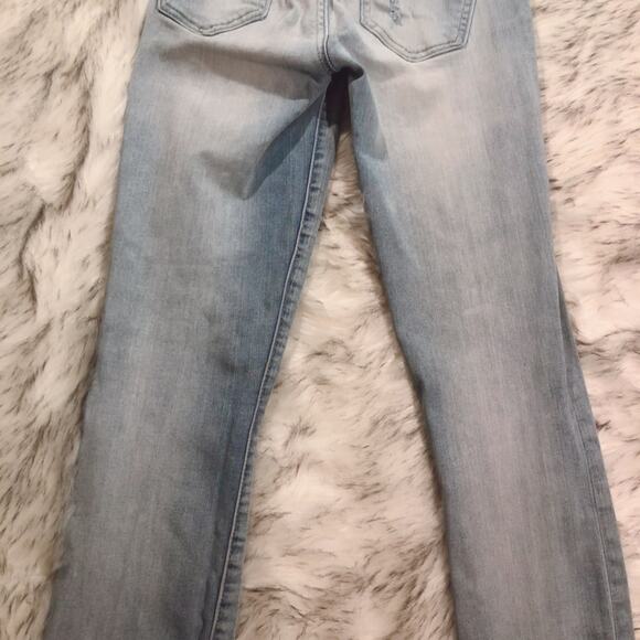 GAP resolution slim straight distressed destroyed light wash blue jeans size 26 - Picture 13 of 13